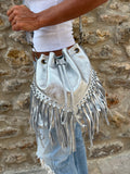 Silver Moon – Sac seau en cuir véritable