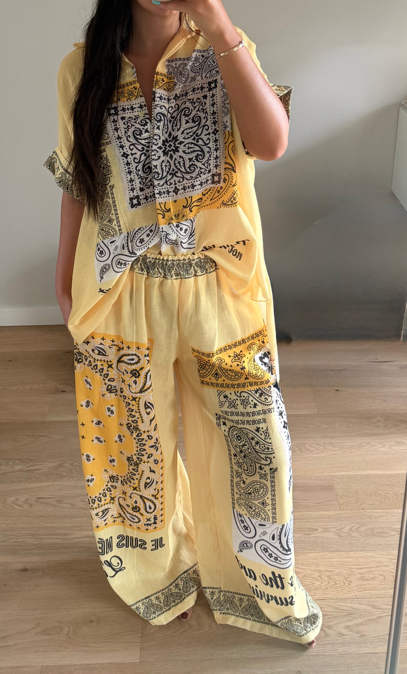 Ensemble Santorini – Jaune Pastel Plusieurs coloris 🎨