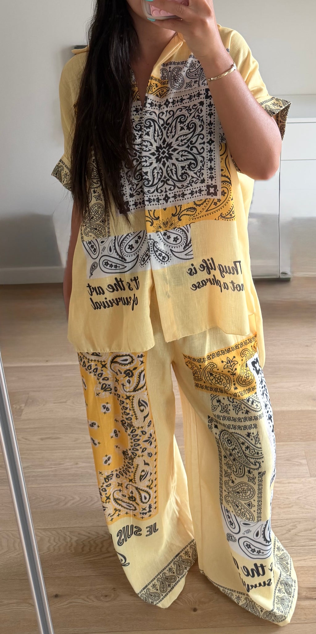 Ensemble Santorini – Jaune Pastel Plusieurs coloris 🎨