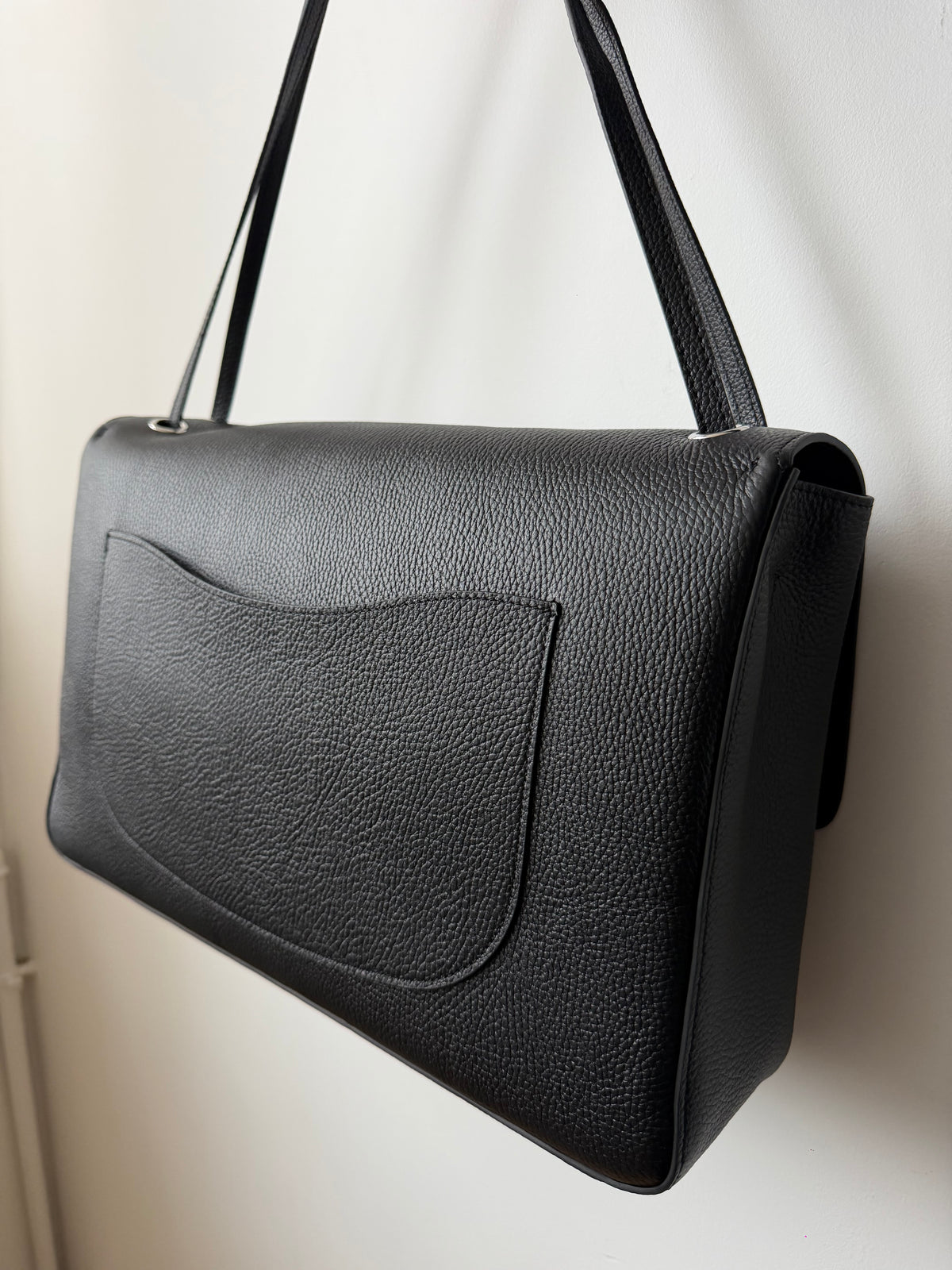 LE VENDÔME – Sac en cuir grainé noir
