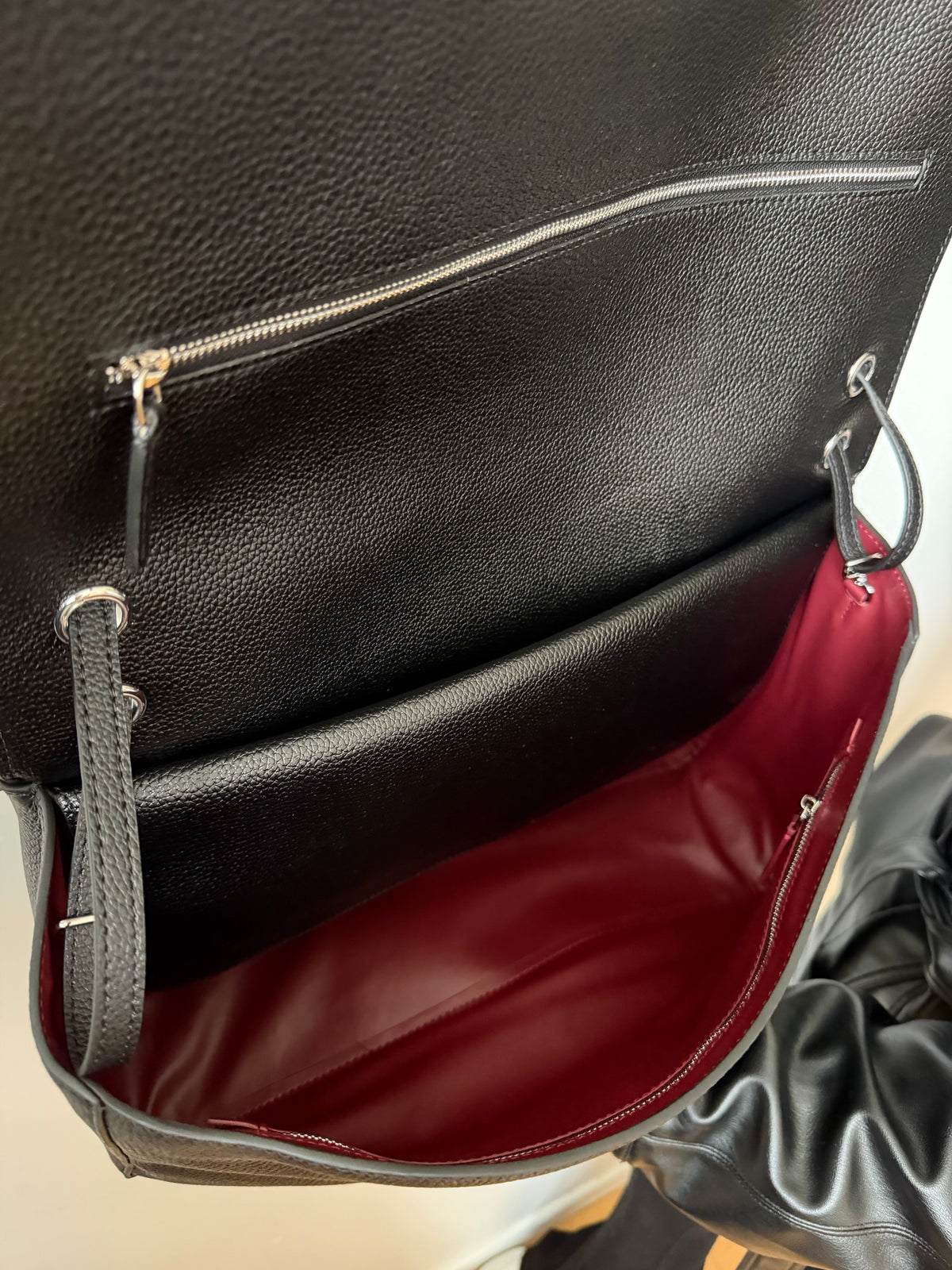 LE VENDÔME – Sac en cuir grainé noir