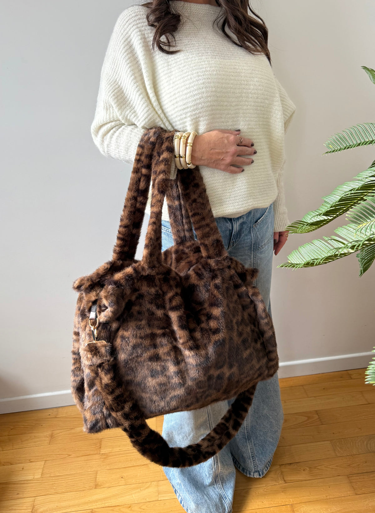 Sac Snowy – Grand sac en fausse fourrure +🎨