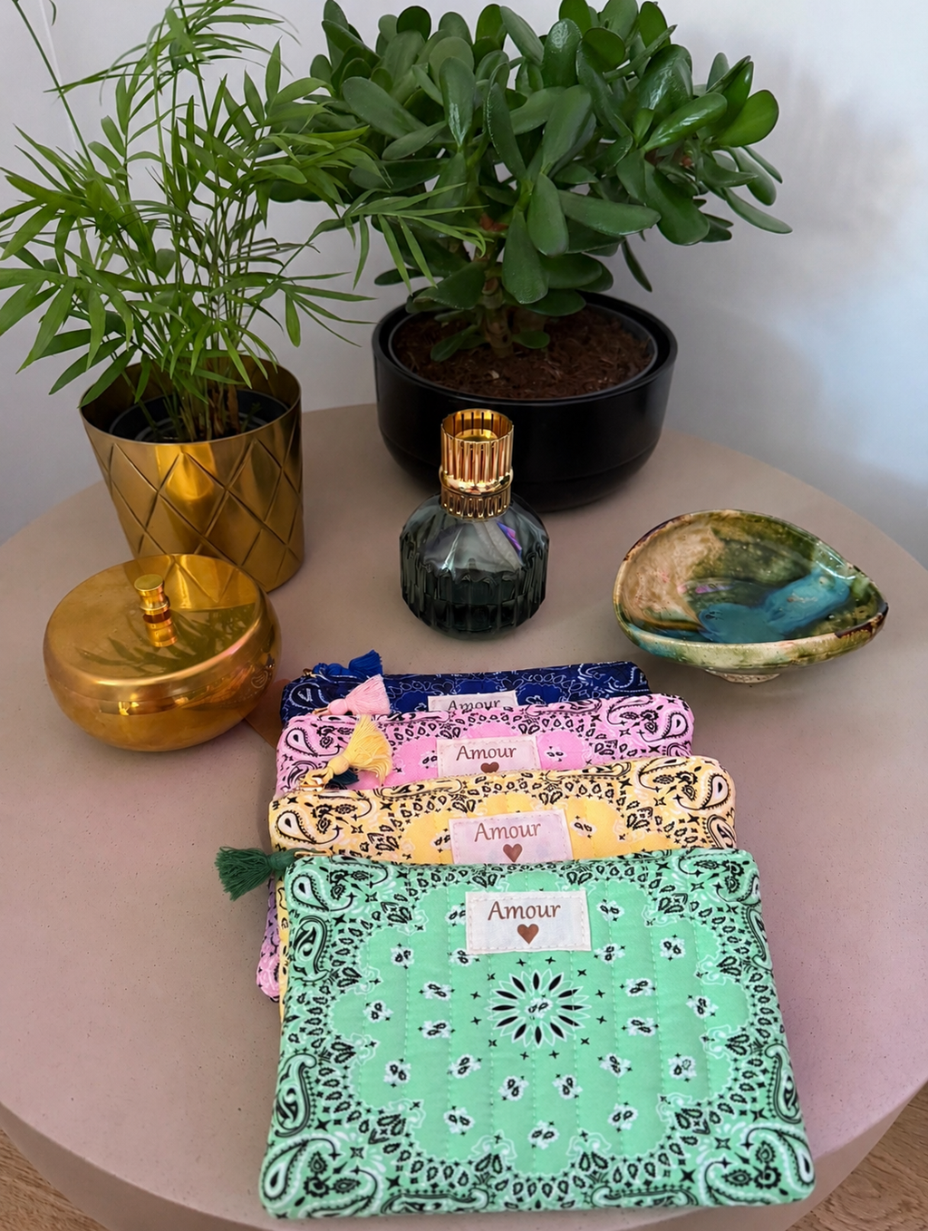 Pochette Amour Bandana – 100 % Coton Matelassée