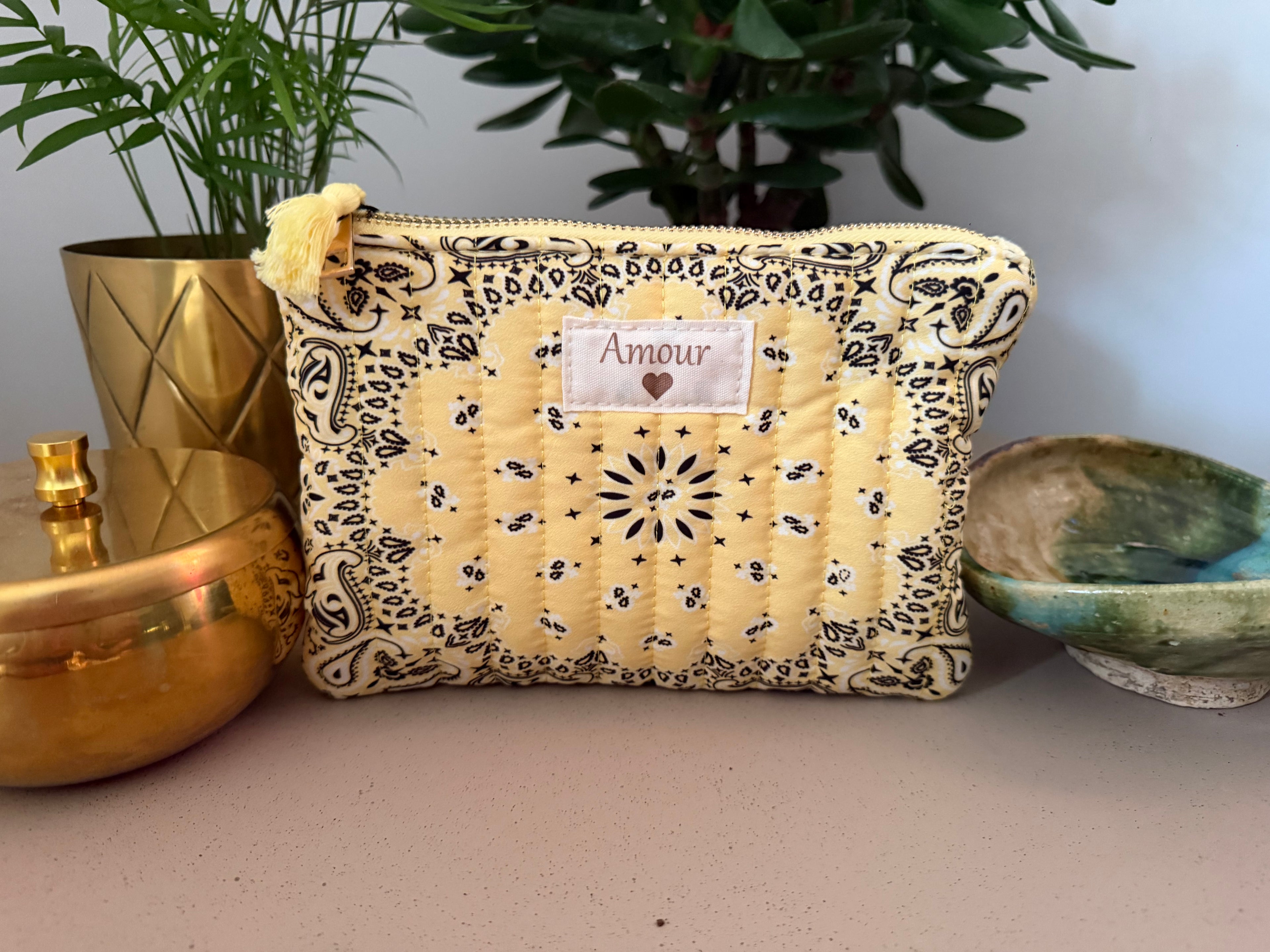 Pochette Amour Bandana – 100 % Coton Matelassée