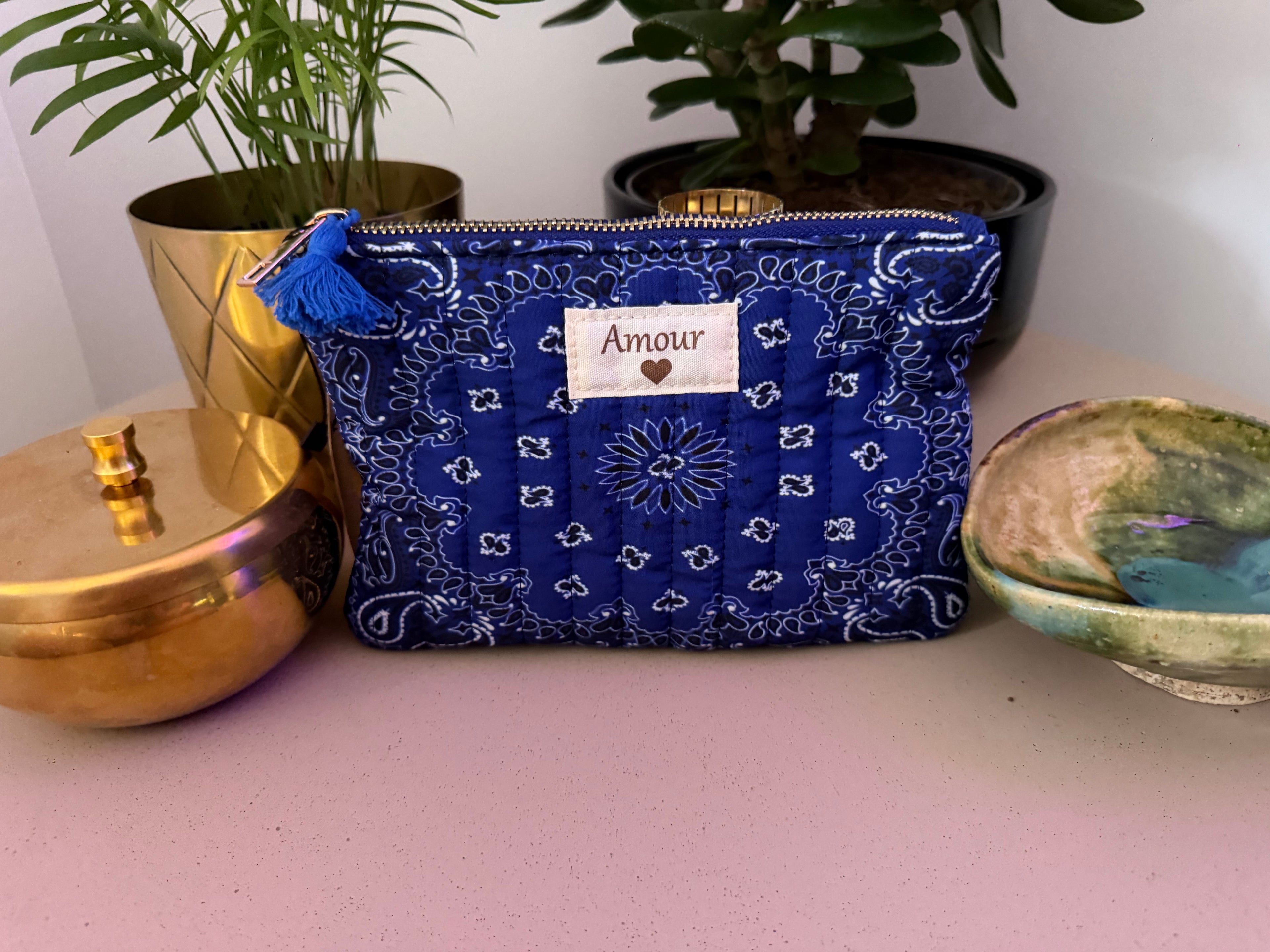 Pochette Amour Bandana – 100 % Coton Matelassée