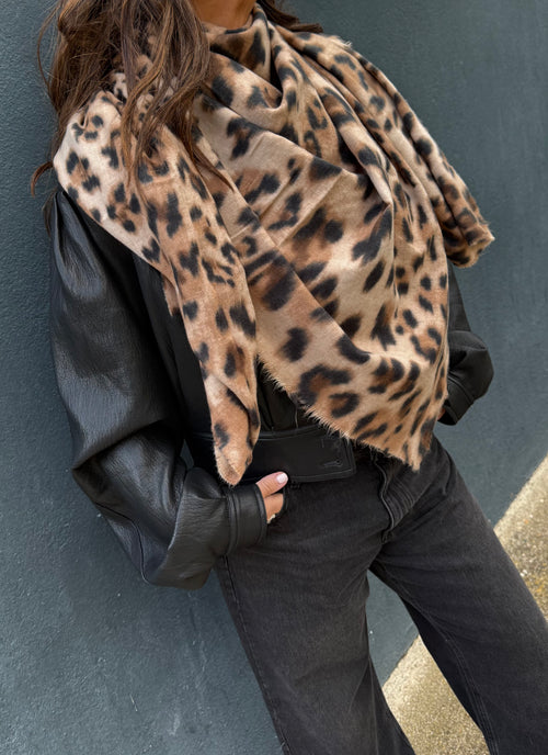 Écharpe léopard bandana réversible