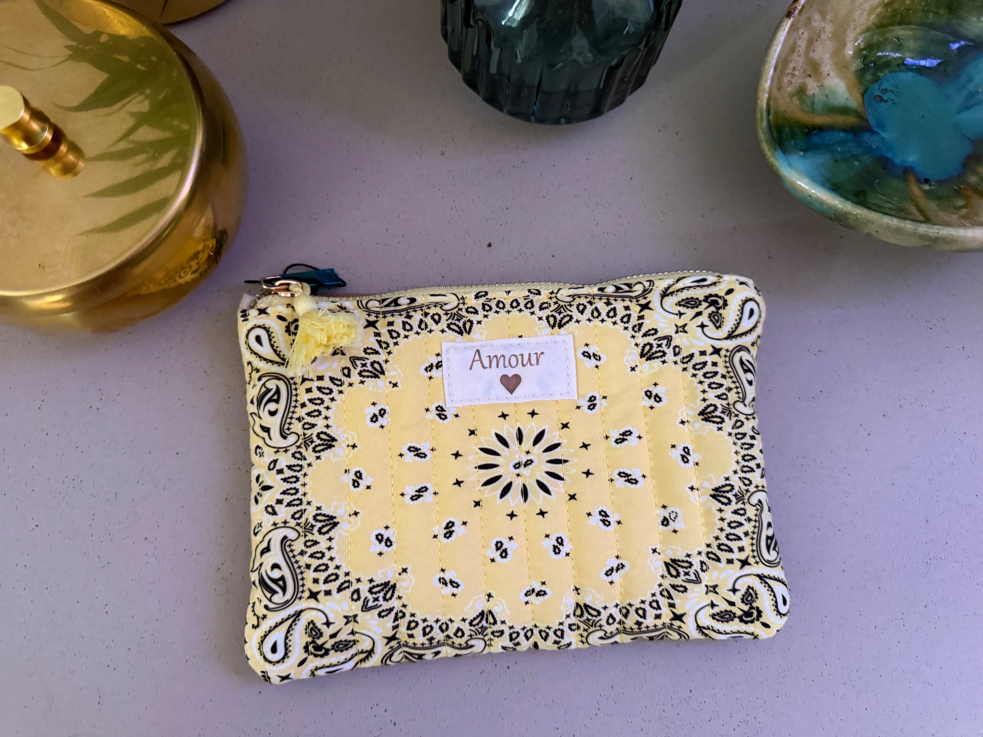 Pochette Amour Bandana – 100 % Coton Matelassée