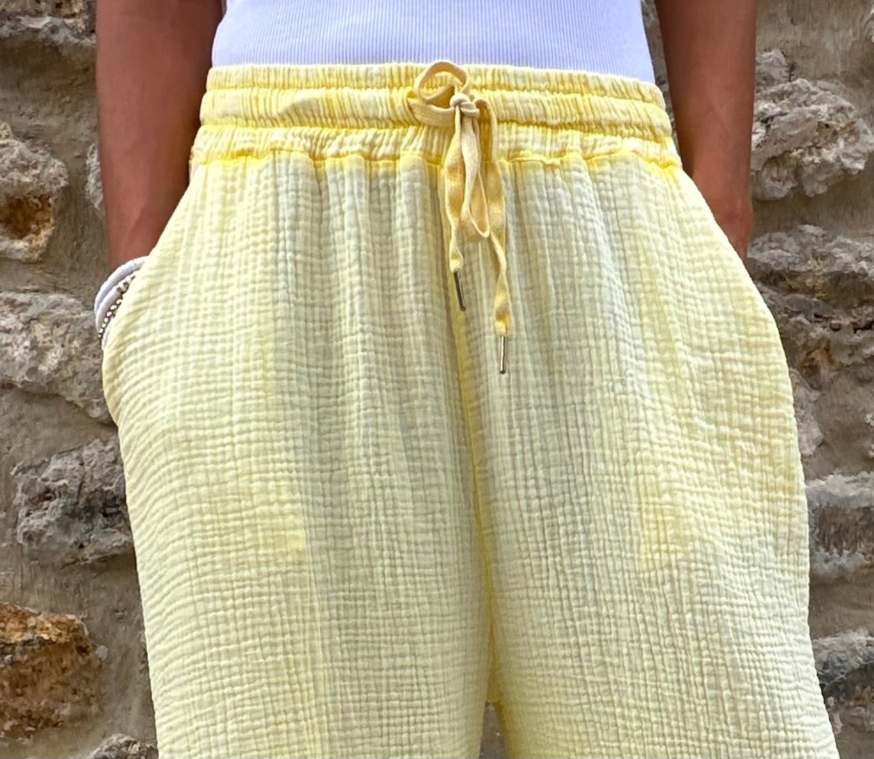 Pantalon gaze de coton – coupe fluide & confortable