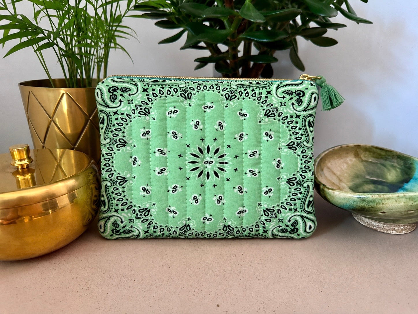 Pochette Amour Bandana – 100 % Coton Matelassée