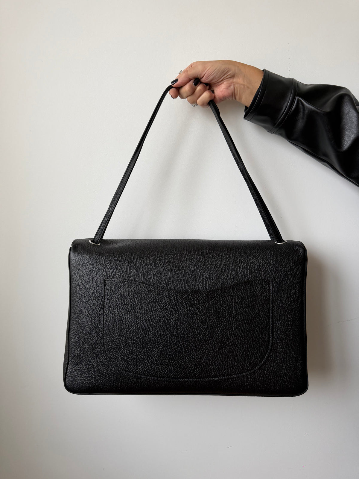LE VENDÔME – Sac en cuir grainé noir