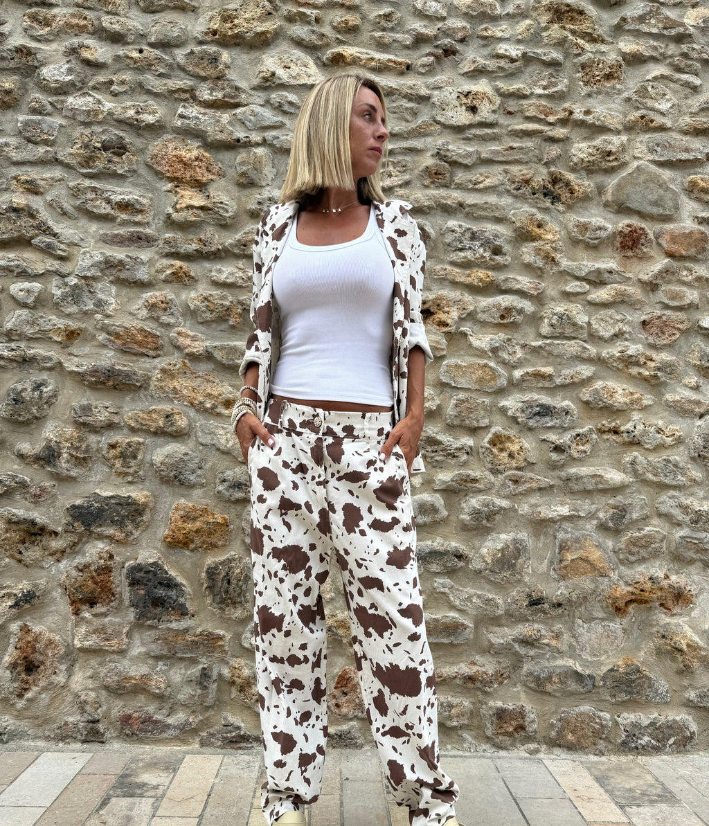 Ensemble Sam – Veste & Pantalon Beige & Marron Tendance
