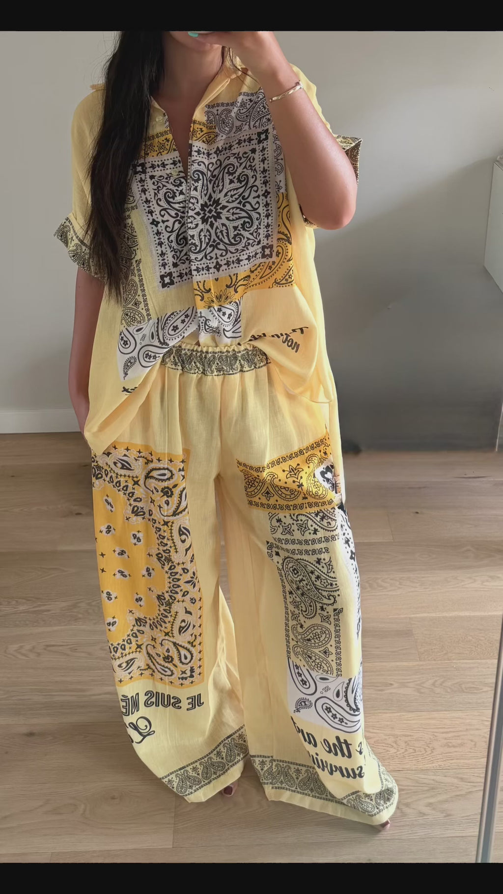 Ensemble Santorini – Jaune Pastel Plusieurs coloris 🎨